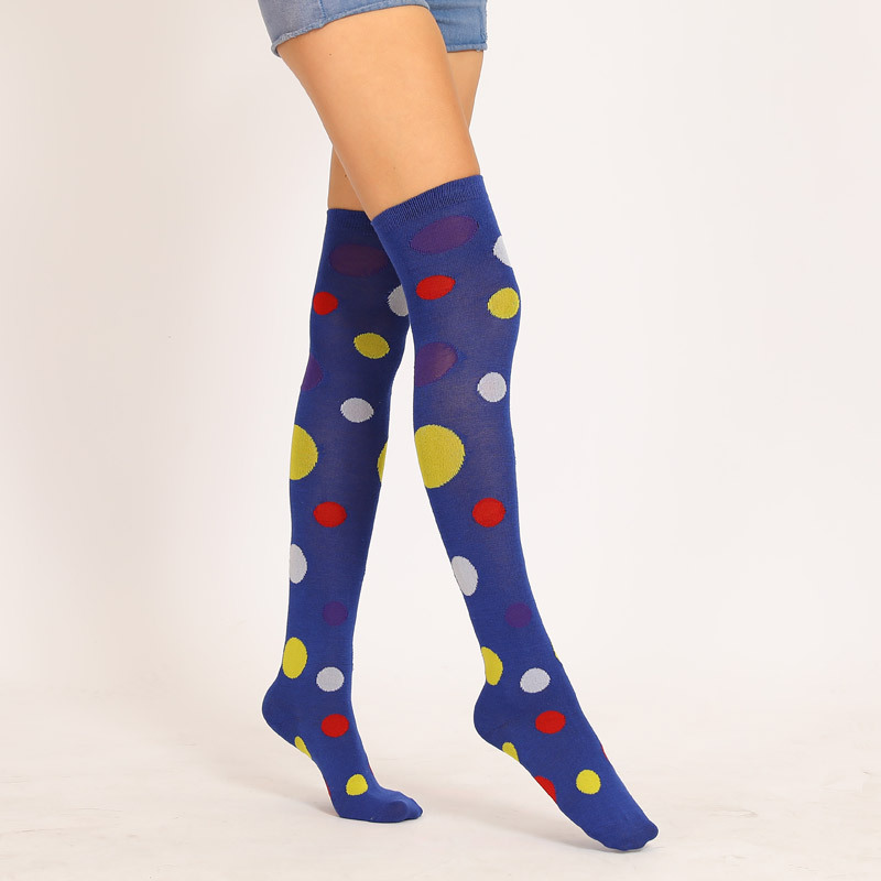 Clown Yellow Dot Stockings Knee Socks Socks Socks Under The Christmas Dance